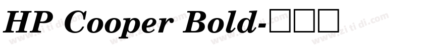 HP Cooper Bold字体转换